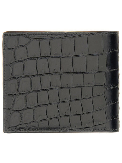 Saint Laurent Bifold Leather Wallet — Black