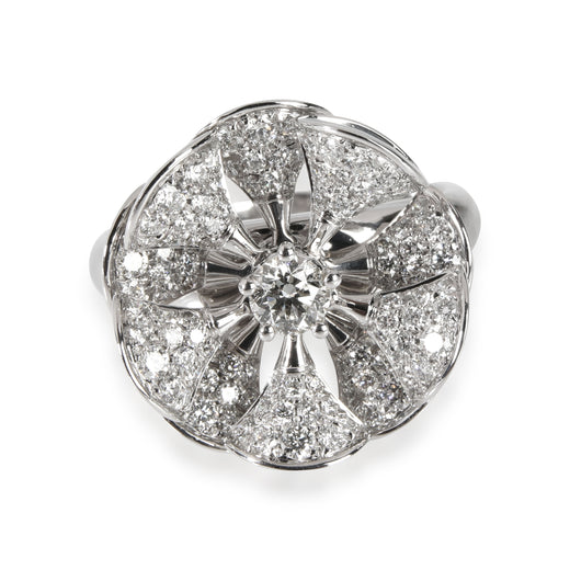 Bvlgari Divas Dream En Tremblant Pave Diamond Ring 18k White Gold 1.85 Ctw 18kt Fashion