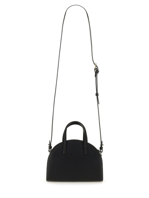 A.p.c. Demi-Lune Shoulder Bag — Black Goat Leather