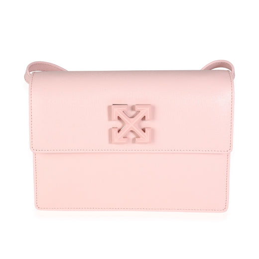 Off-White Pink Saffiano Leather Jitney 2.0 Crossbody Bag Handbag