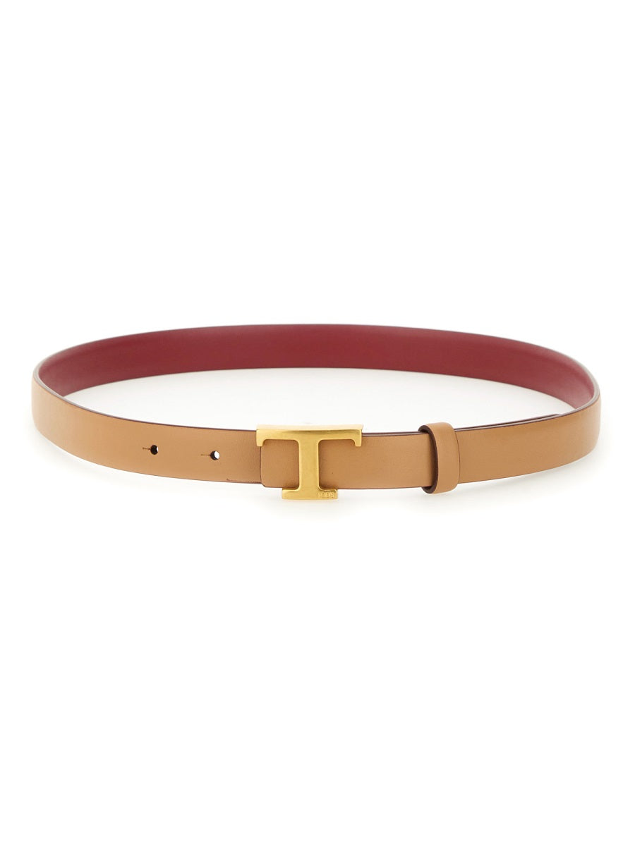 Tods Belt — Beige Leather