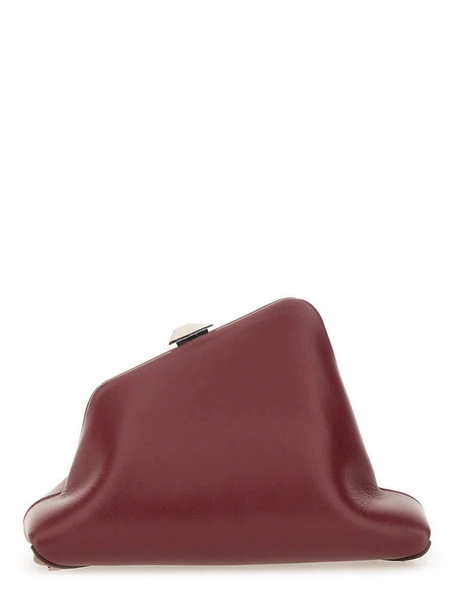 The Attico Day Off Clutch — Bordeaux Calf Bos Taurus