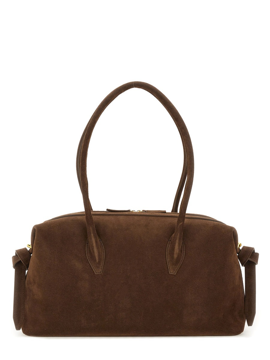 Yuzefi Brioche Shoulder Bag — Brown Bovine Leather