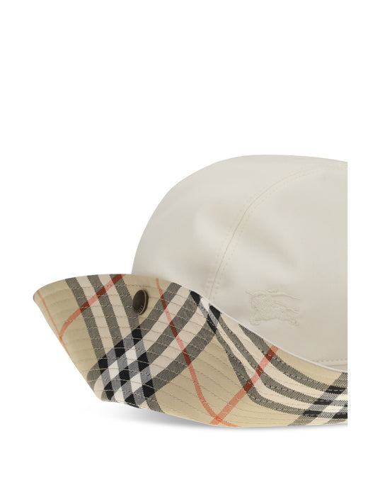 Burberry 8126554 Check Cotton Bucket Hat — Beige