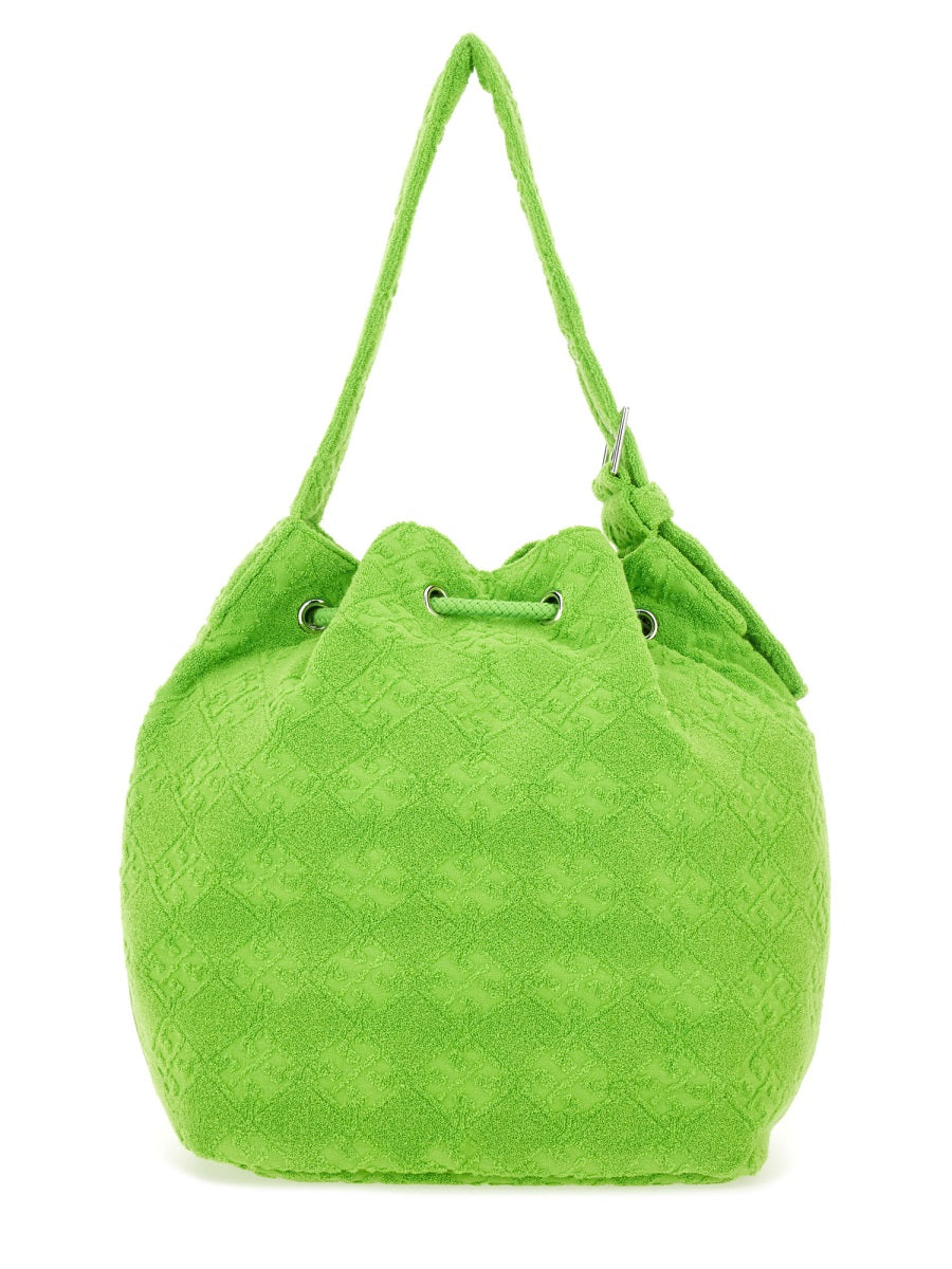 Tory Burch Bucket Bag — Green Cotton