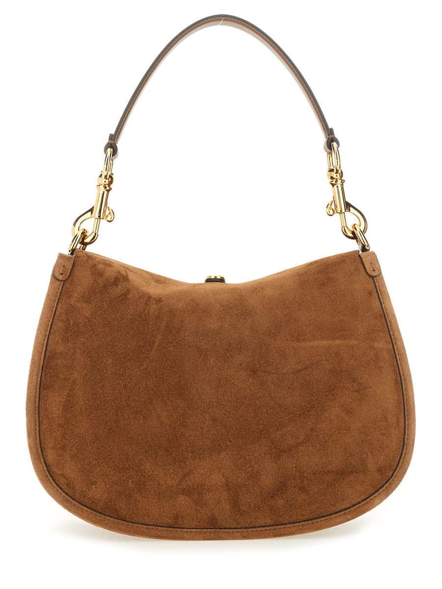 Etro Pony Leather Shoulder Bag — Brown