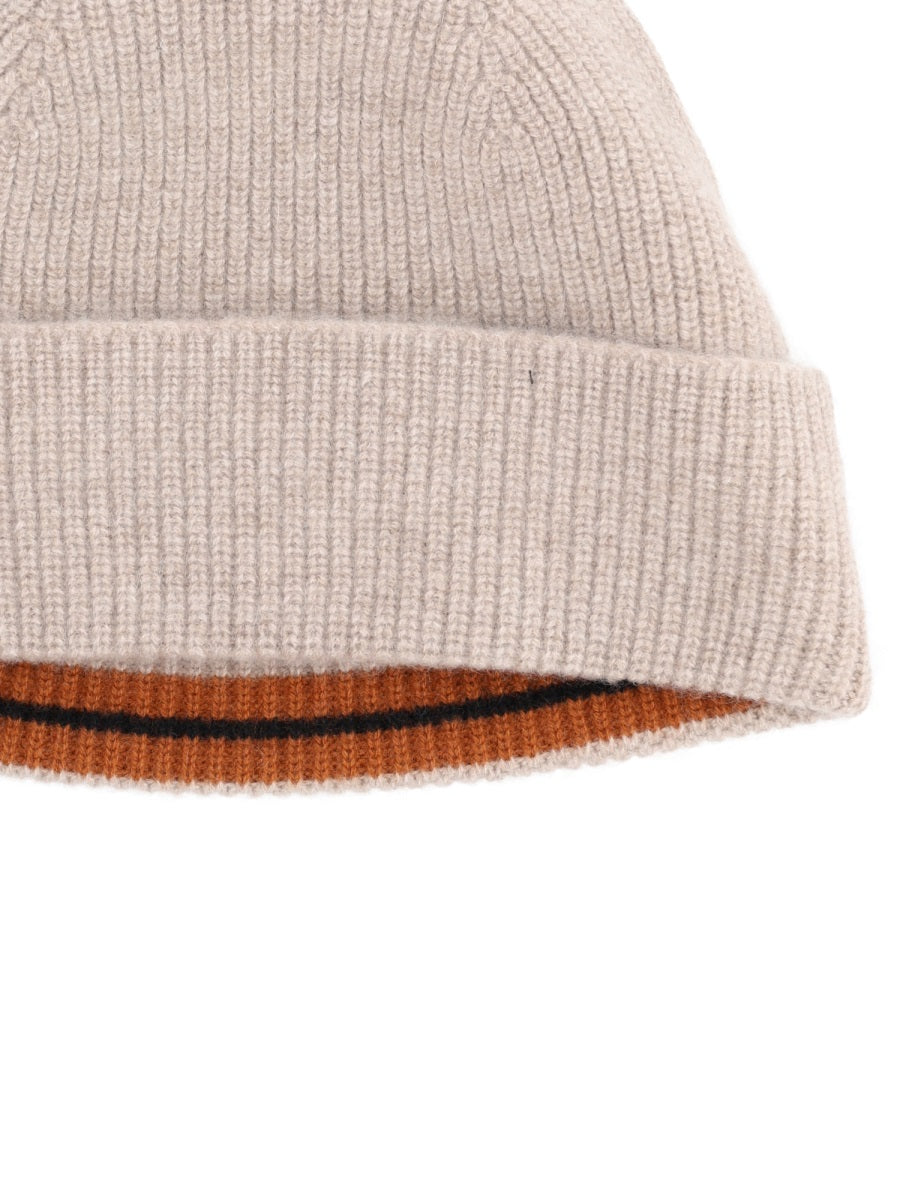 Zegna Ueat01a8_bnin92 Beanie — Beige Cashmere Beanies
