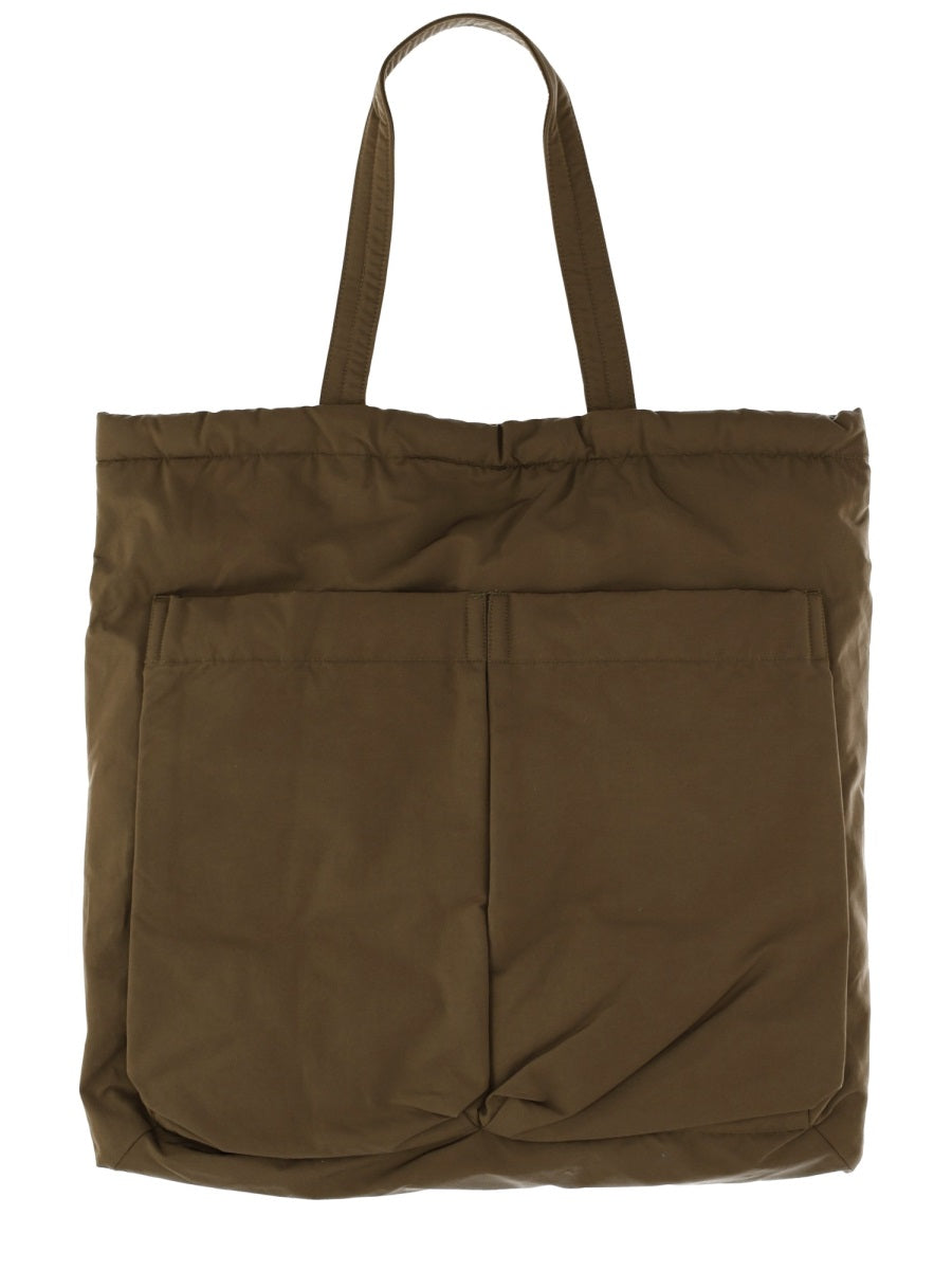 Aspesi Cotton-Blend Shoulder Bag — Green Cotton Polyester