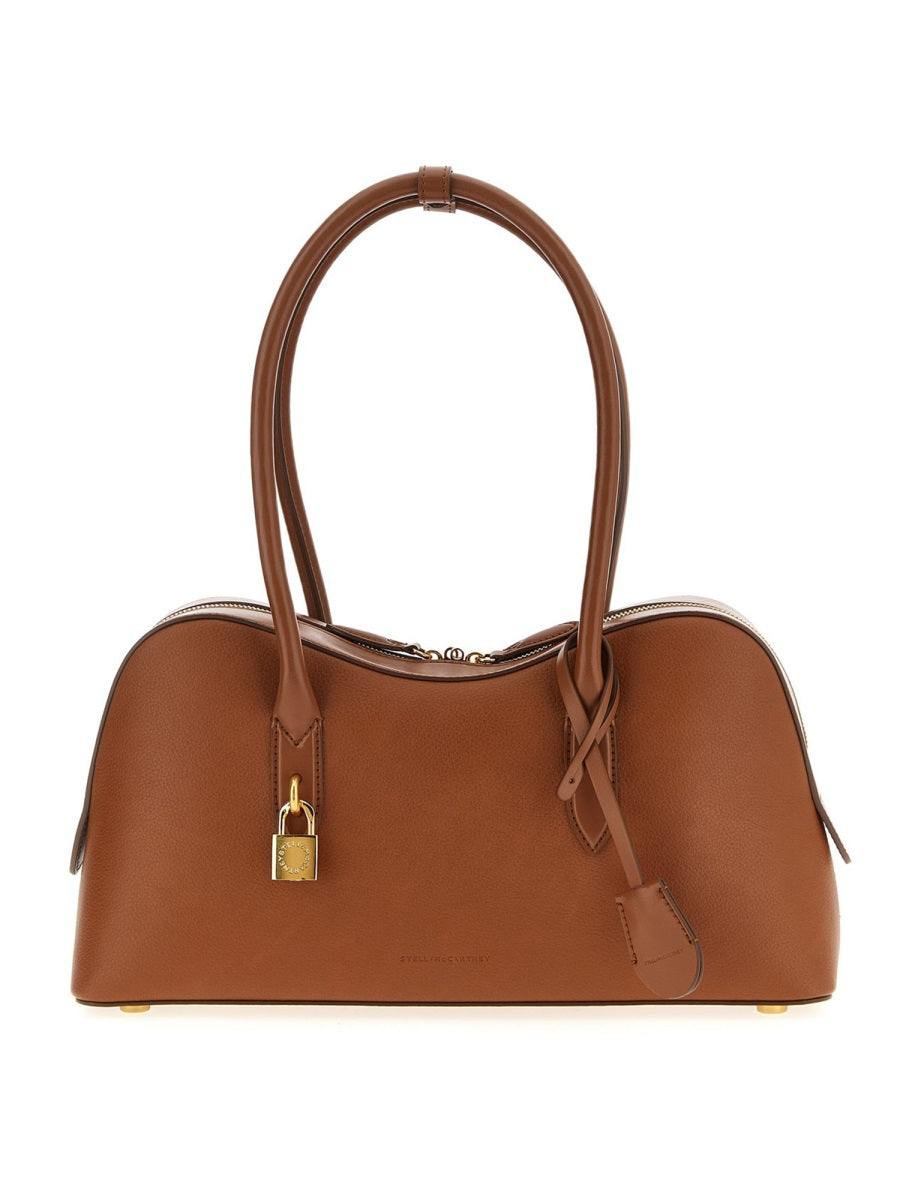 Stella Mccartney Ryder Shoulder Bag — Beige Polyamide