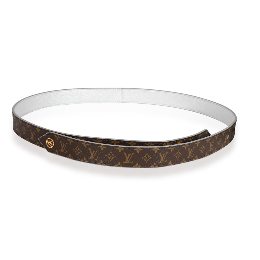 Louis Vuitton Lv Pool Party Reversible Belt 46 Brown Coated Canvas