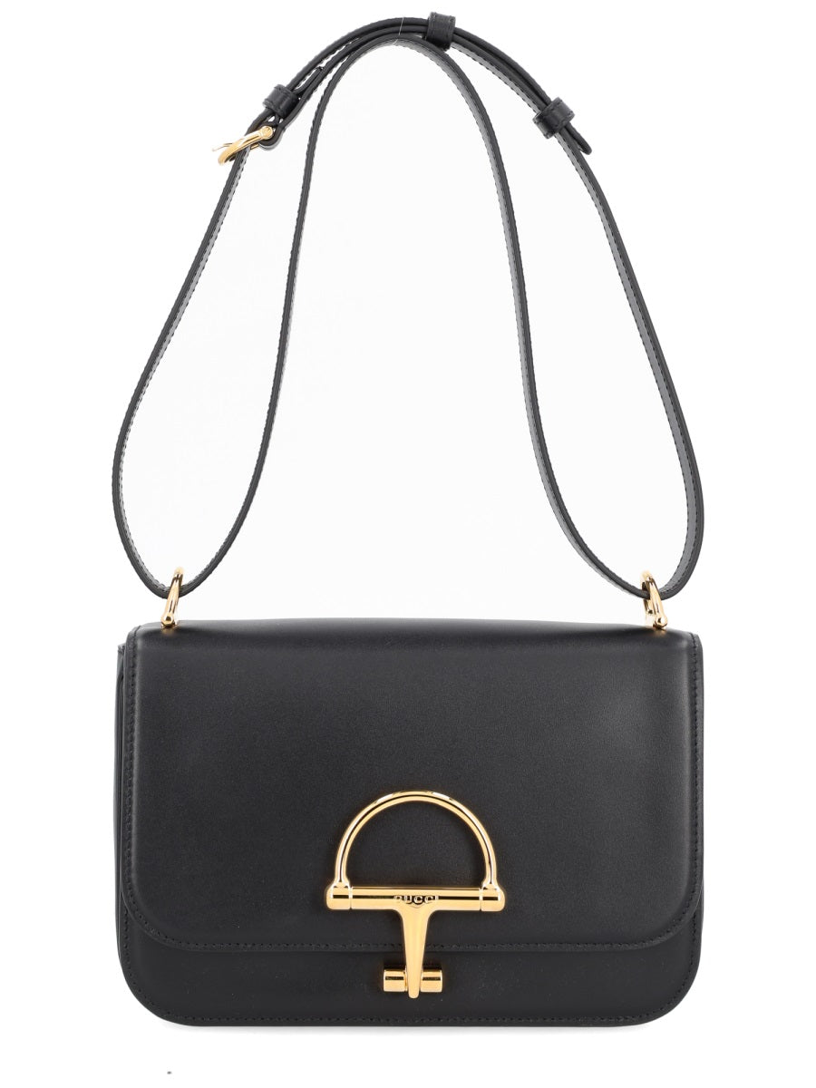 Gucci Siena Shoulder Bag — Black Calf Leather