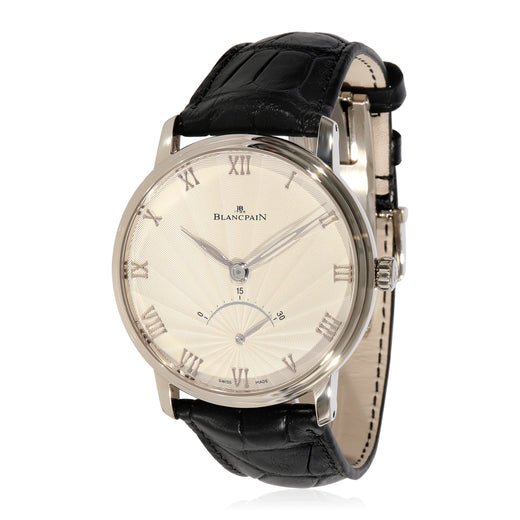 Blancpain Villeret Ultraplate 6653-1542-55b Mens Watch 18kt White Gold Silver 18k Wrist