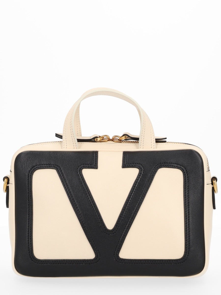 Valentino Garavani Viva Superstar Shoulder Bag — White Leather