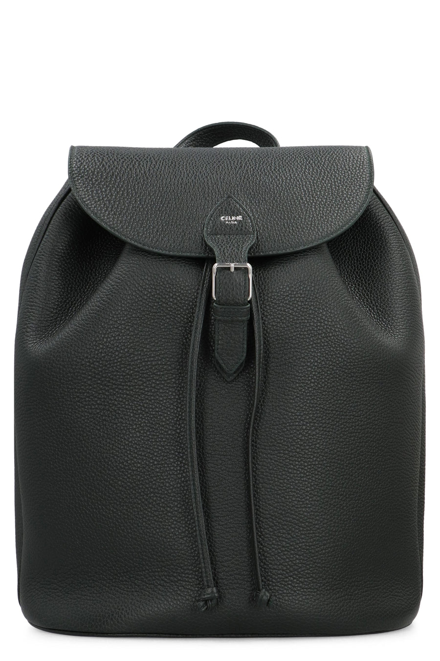 Celine Pebbled Calfskin Backpack — Black Calf