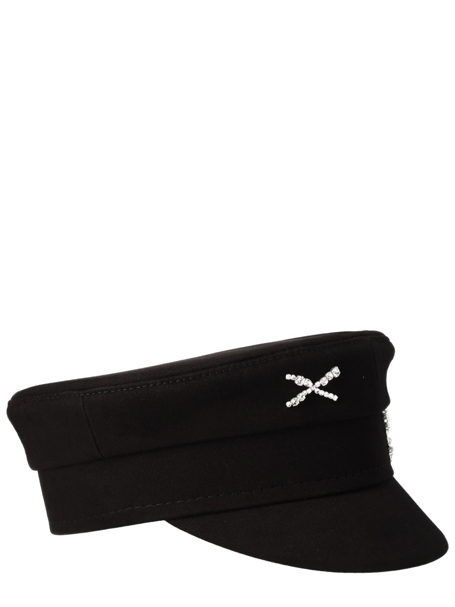 Ruslan Baginskiy Kpc033ps26_c-Dmdblack Cotton Flat Cap — Black Exterior: Caps