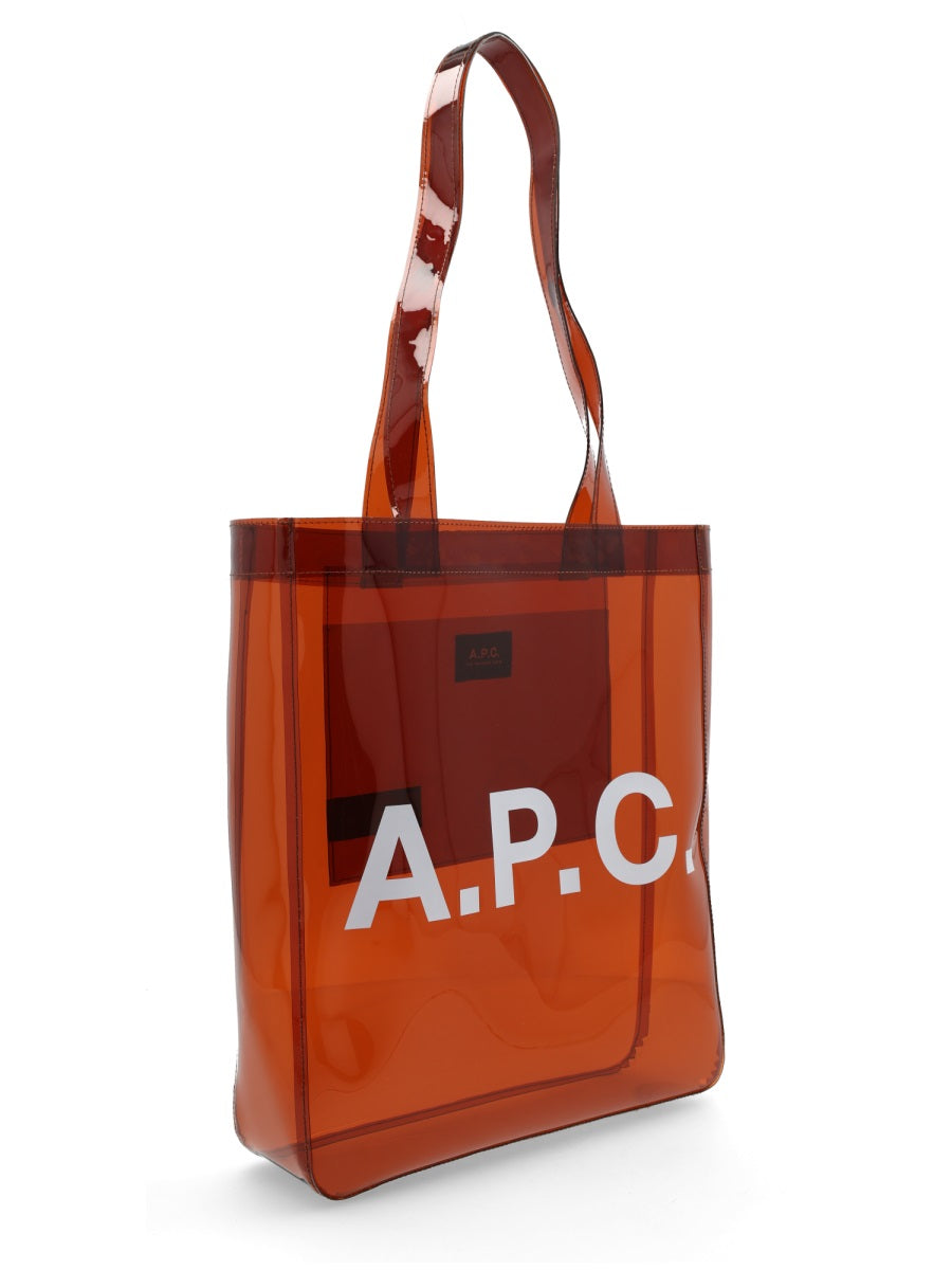 A.p.c. Lou Tote Bag — Brown Thermoplastic Polyurethane