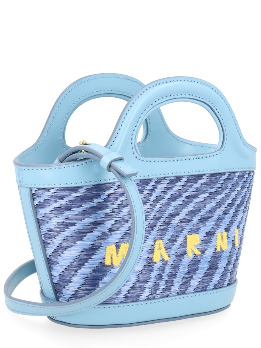 Marni Tropicalia Shoulder Bag — Blue Polyamide