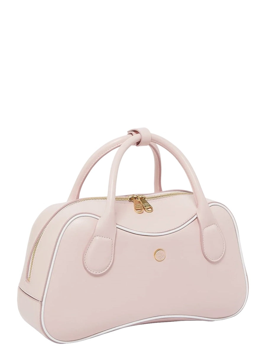 Casablanca Calf Leather Micro Bowling Shoulder Bag — Pink