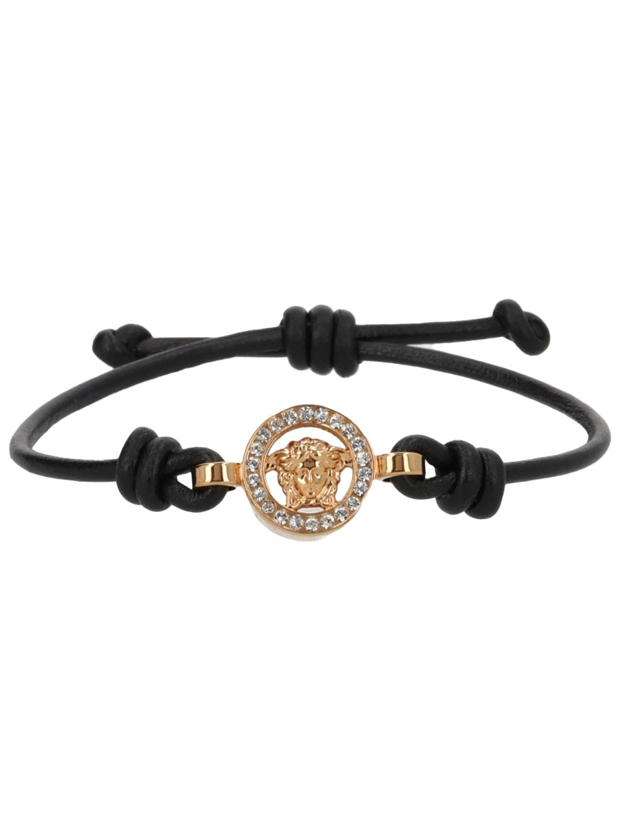Versace Lambskin Bracelet — Black Bracelets