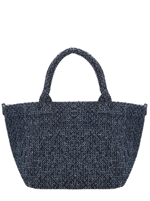 Ganni Organic Cotton Denim Tote Bag — Blue