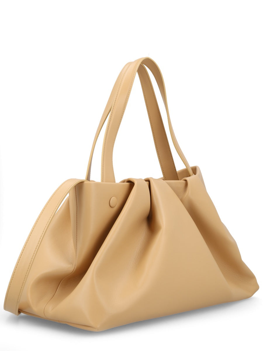 Themoirè Athena Shoulder Bag — Beige Recycled Polyester