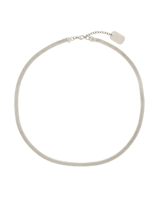 Saint Laurent Brass Chain Necklace — Silver Necklaces