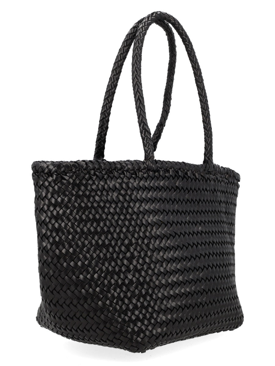 Dragon Diffusion Grace Basket Shoulder Bag — Black Leather