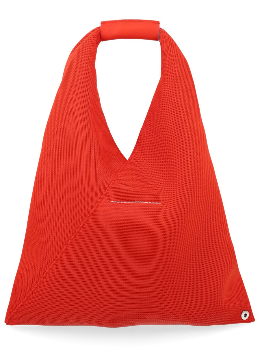Mm6 Maison Margiela Japanese Silhouette Shoulder Bag — Orange Polyester