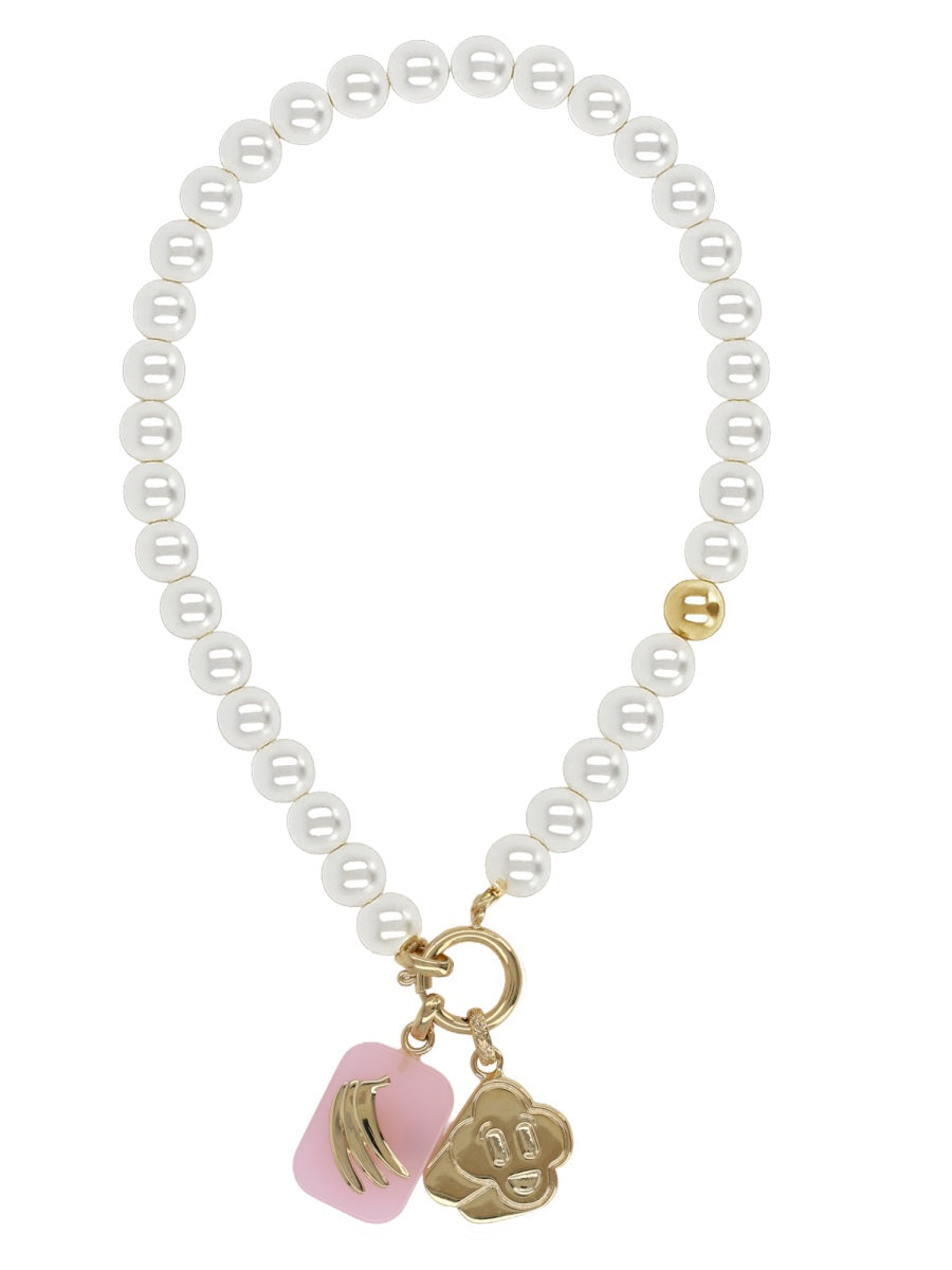 Casablanca Icon Pearl Necklace — White Necklaces