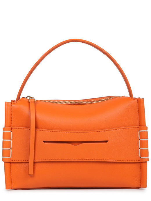 Jw Anderson Shoulder Bag — Orange Full-grain Calf Leather