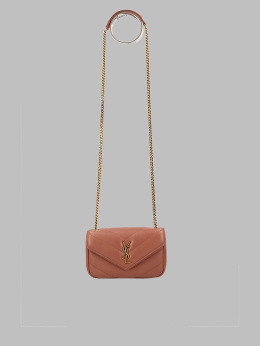 Saint Laurent Loulou Shoulder Bag — Brown Lamb Leather