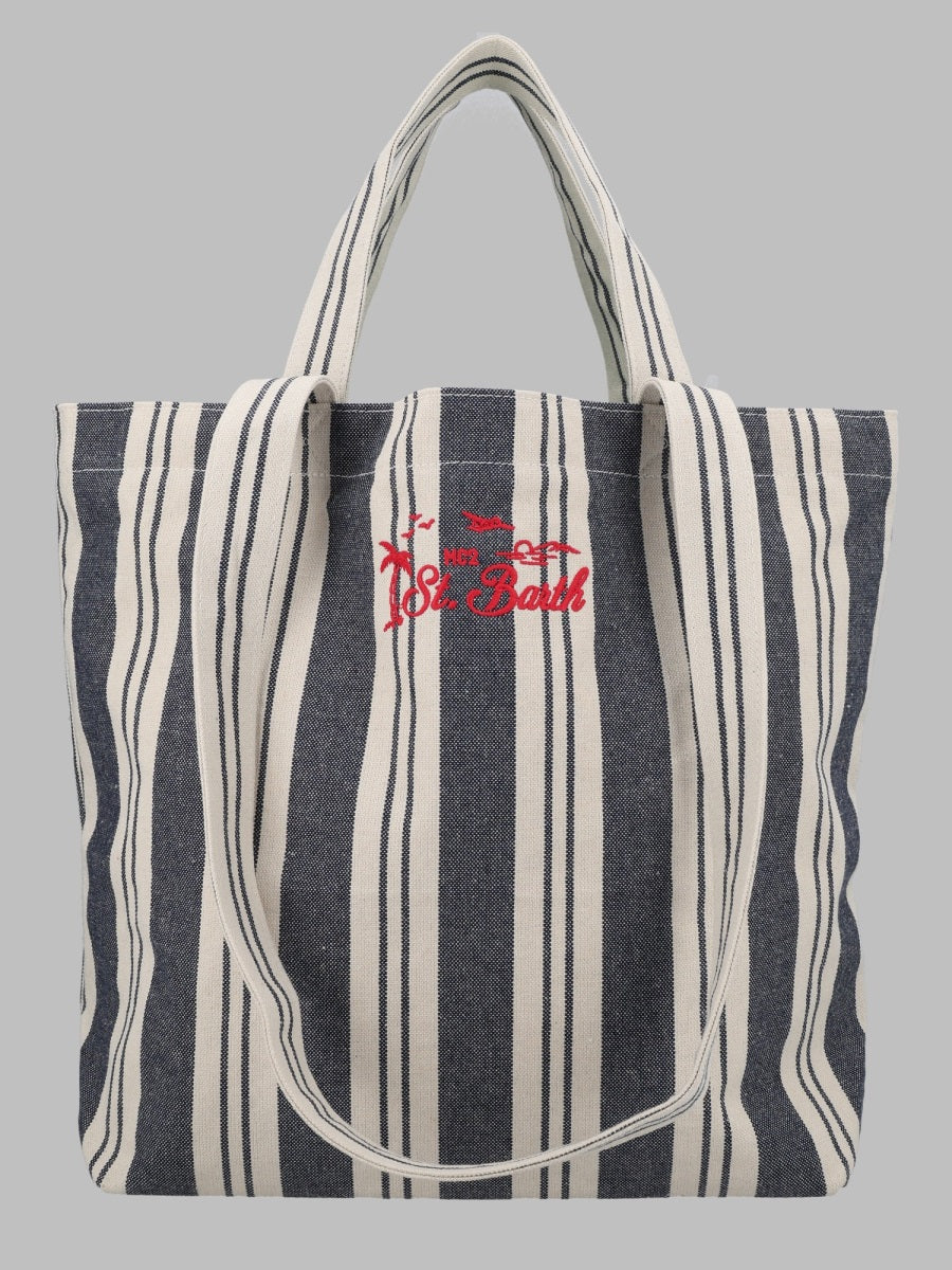 Mc2 Saint Barth Tote Bag — Blue Cotton
