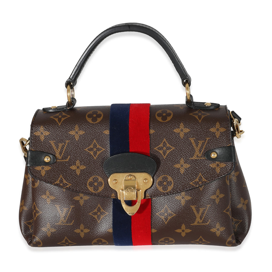 Louis Vuitton Monogram Canvas Georges Bb Blue; Brown; Red Coated Canvas; Velvet Handbag