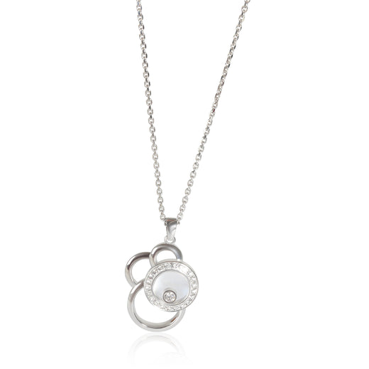Chopard White Gold Diamond Happy Diamonds Pendant 18k