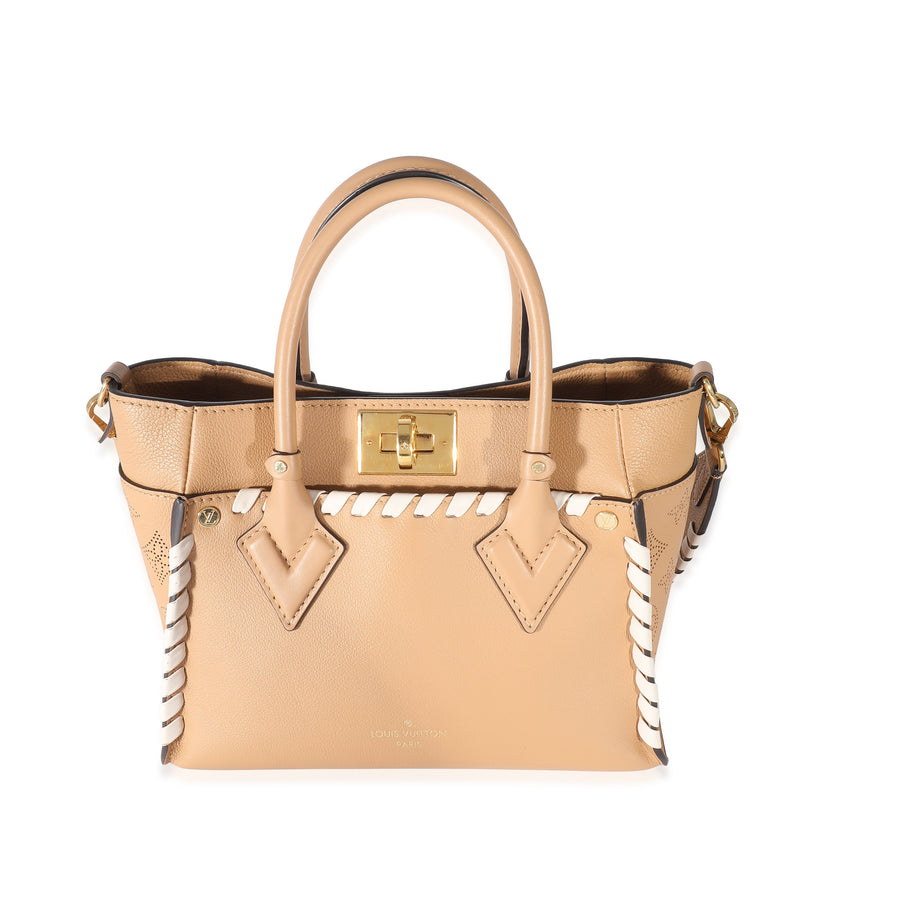 Louis Vuitton Arizona Brown Mahina Braided On My Side Pm Brown; Neutral; Tan Leather Handbag