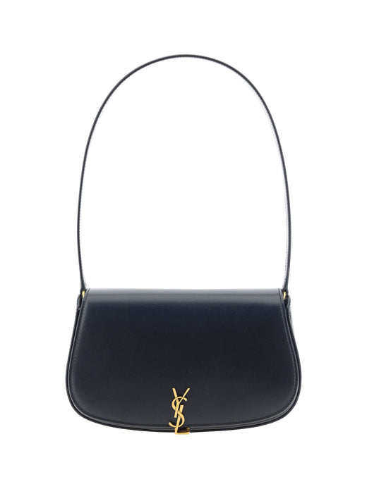 Saint Laurent Mini Voltaire Shoulder Bag — Black Calf Leather Bos Taurus