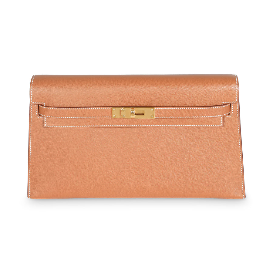 Hermès Gold Madame Kelly Elan Ghw Brown Leather Handbag