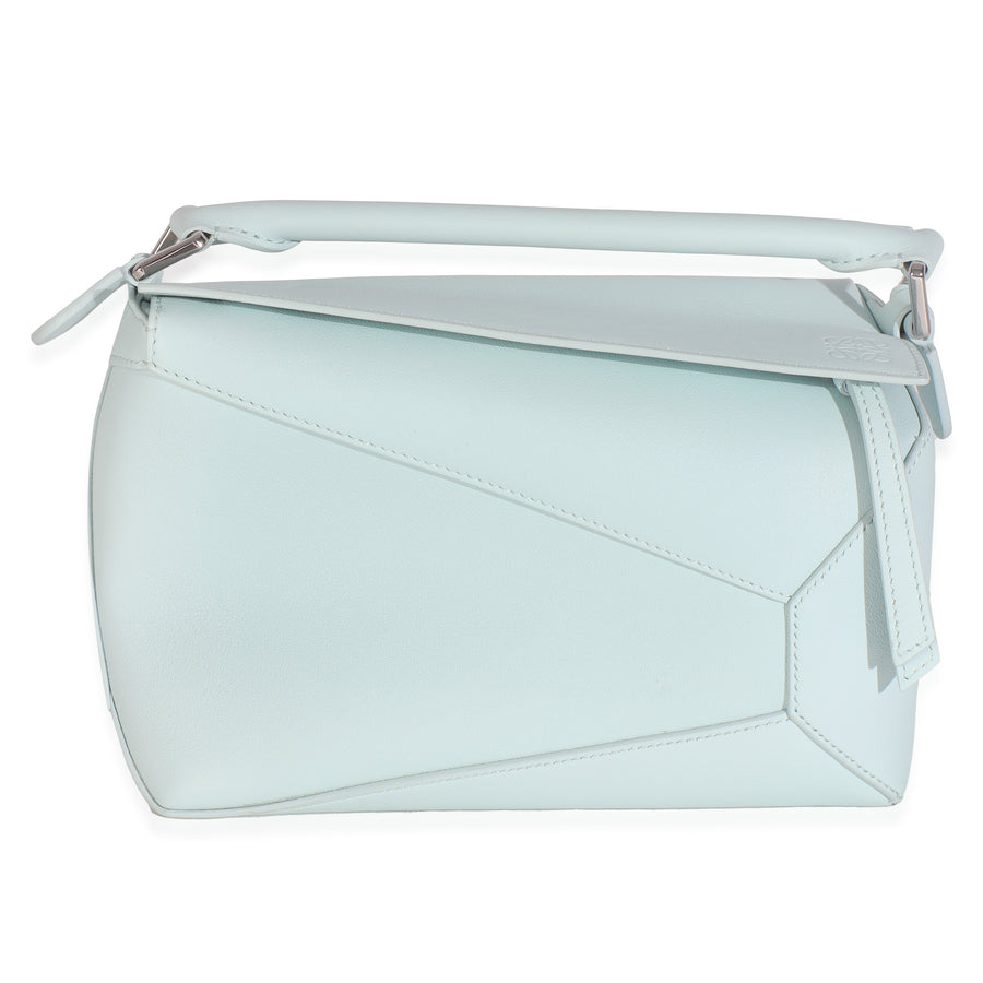 Loewe Blue Iceberg Classic Calfskin Small Puzzle Edge Bag Leather Handbag