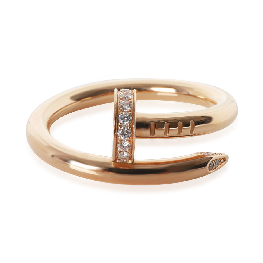 Cartier Rose Gold Diamond Juste Un Clou Ring 18k