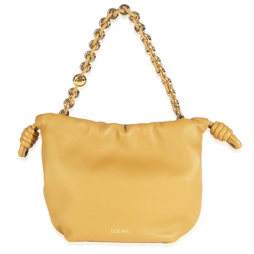 Loewe Sahara Nappa Mini Flamenco Crossbody Beige Leather Handbag