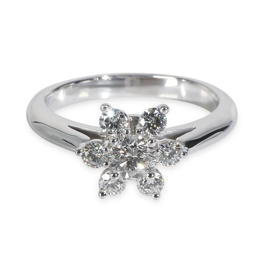 Tiffany & Co. Platinum Diamond Flower Ring 950