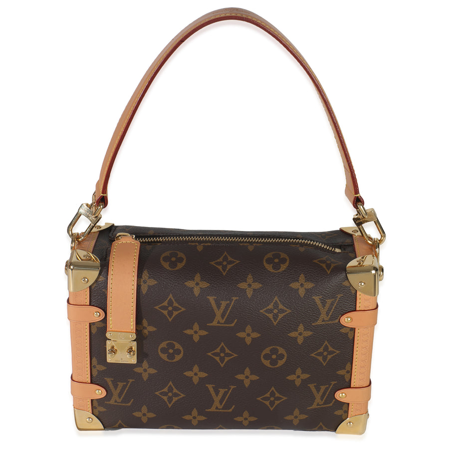 Louis Vuitton Monogram Canvas Side Trunk Mm Brown Coated Handbag