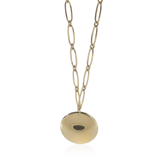 Tiffany & Co. Yellow Gold Elsa Peretti Round Disc Necklace 18k