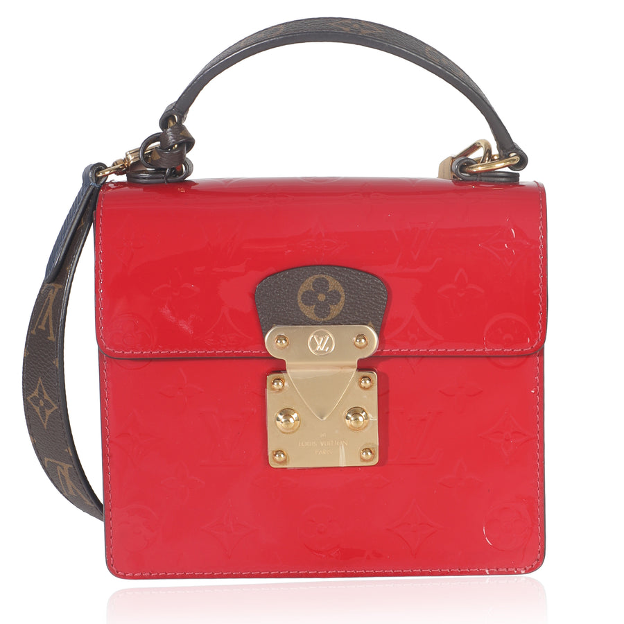 Louis Vuitton Scarlet Monogram Vernis Epi Spring Street Red Patent Leather Handbag