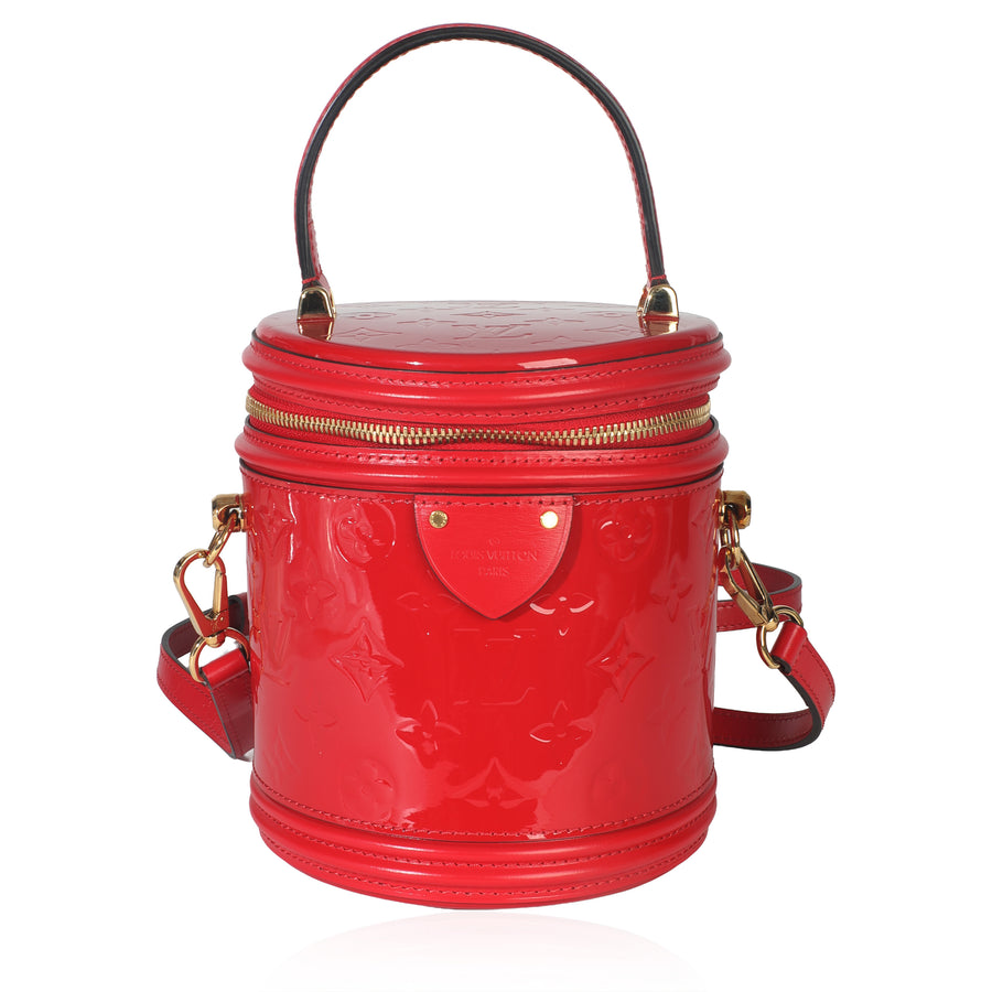 Louis Vuitton Cherry Monogram Vernis Cannes Red Patent Leather Handbag