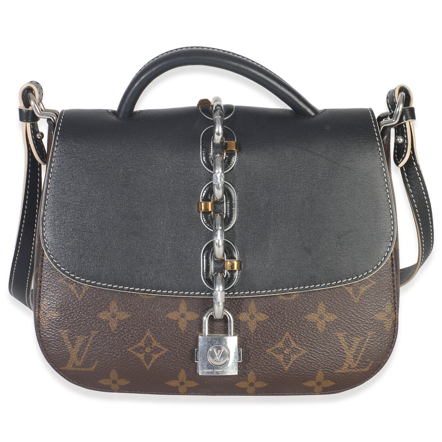 Louis Vuitton Black Monogram Canvas Chain It Pm Brown Handbag