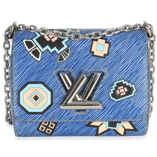 Louis Vuitton Blue Denim Aztec Epi Twist Pm Leather Handbag