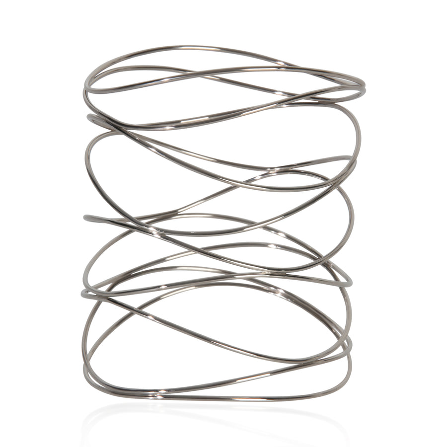 Tiffany & Co. White Gold Elsa Peretti 9 Row Wave Bracelet 18k
