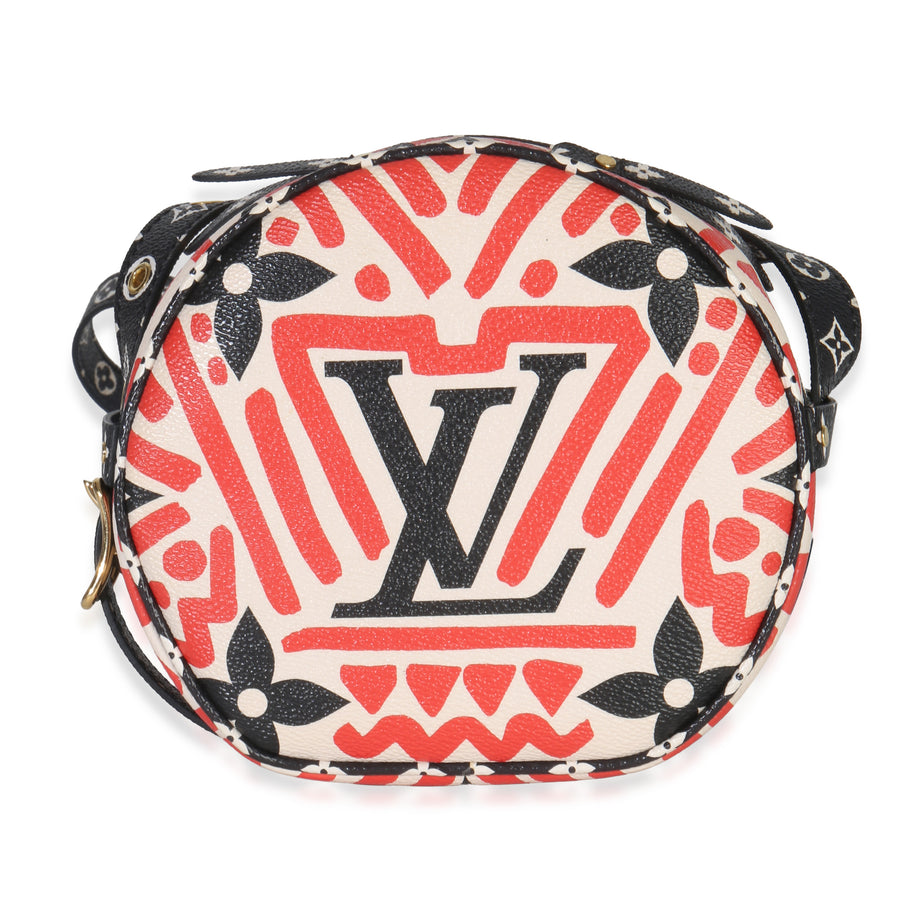 Louis Vuitton Cream Red Giant Lv Crafty Boite Chapeau Souple Bag Pm Multicolor; Coated Canvas Handbag