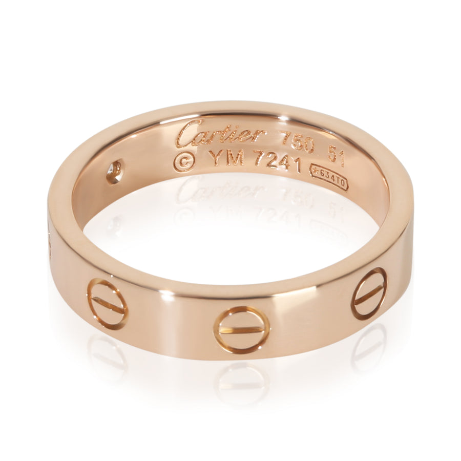 Cartier Rose Gold Diamond Small Model Love Ring 18k